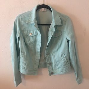Teal jean jacket